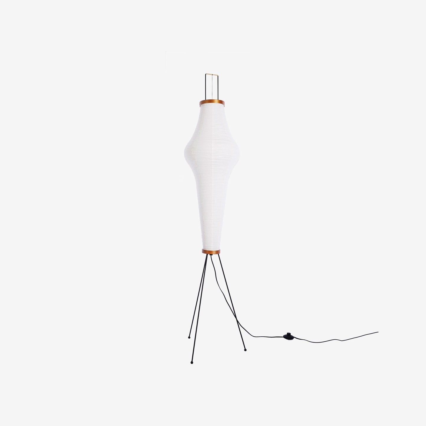Lampa podłogowa papier ryżowy E27 stojąca metalowa do salonu i sypialni