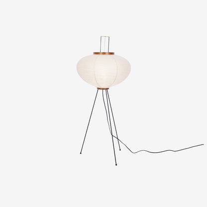 Lampa podłogowa papier ryżowy E27 stojąca metalowa do salonu i sypialni
