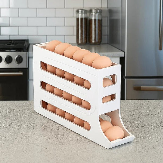Boîte à œufs avec système à rouleaux