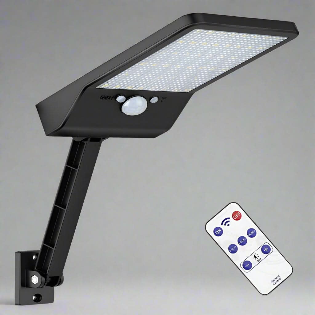 Solarny Reflektor LED 20W z Czujnikiem Ruchu i Pilotem do Użytku Zewnętrznego