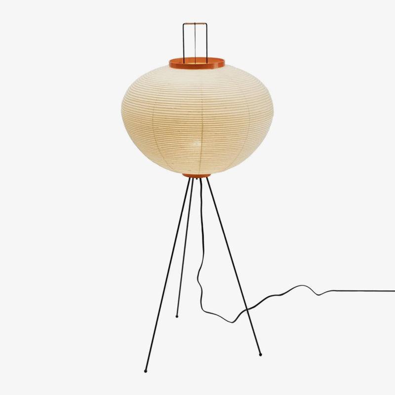 Lampa podłogowa papier ryżowy E27 stojąca metalowa do salonu i sypialni