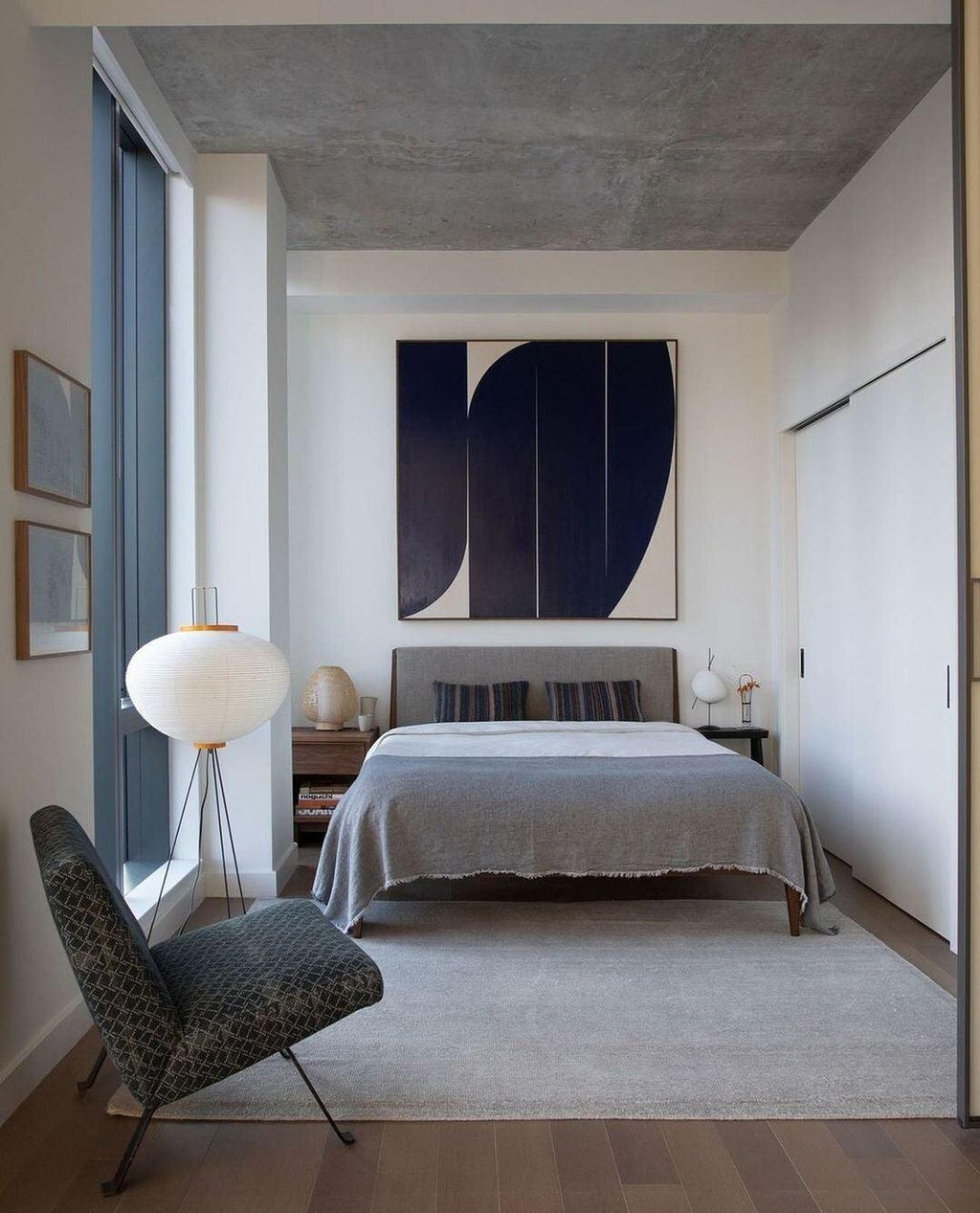 Lampa podłogowa papier ryżowy E27 stojąca metalowa do salonu i sypialni
