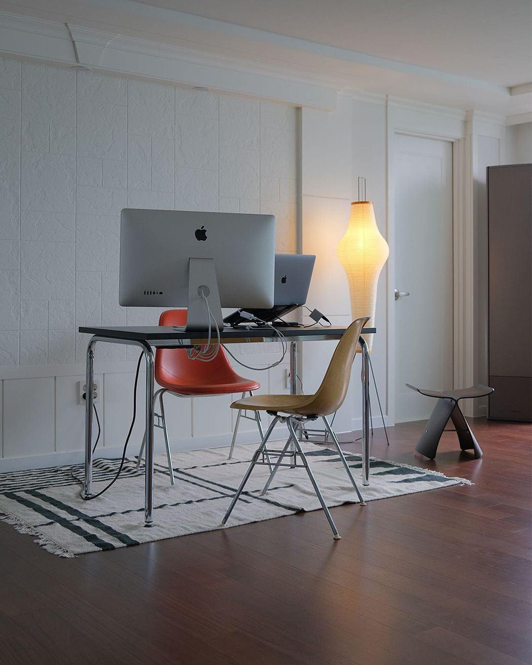 Lampa podłogowa papier ryżowy E27 stojąca metalowa do salonu i sypialni