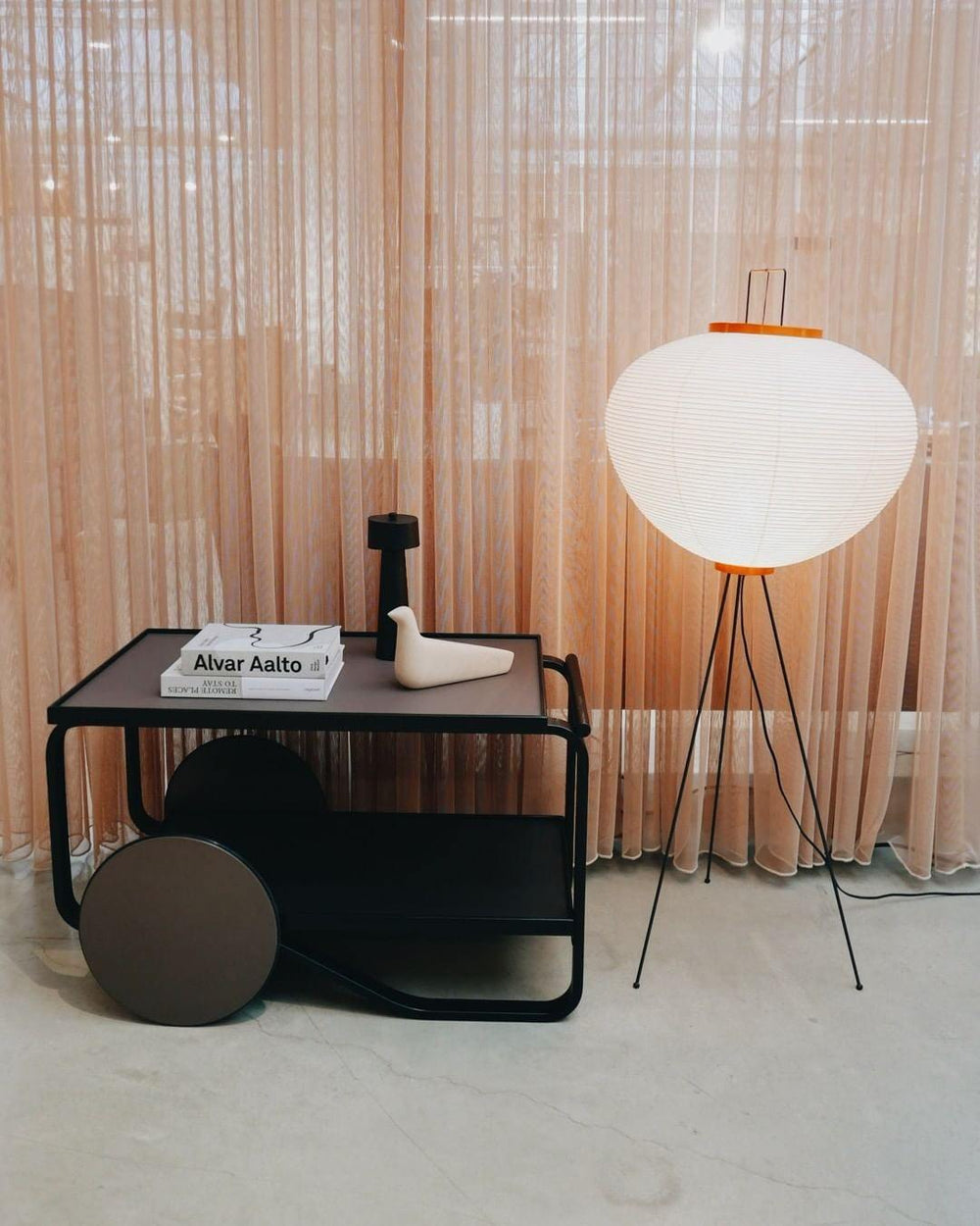Lampa podłogowa papier ryżowy E27 stojąca metalowa do salonu i sypialni