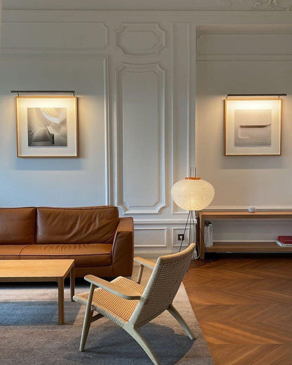 Lampa podłogowa papier ryżowy E27 stojąca metalowa do salonu i sypialni