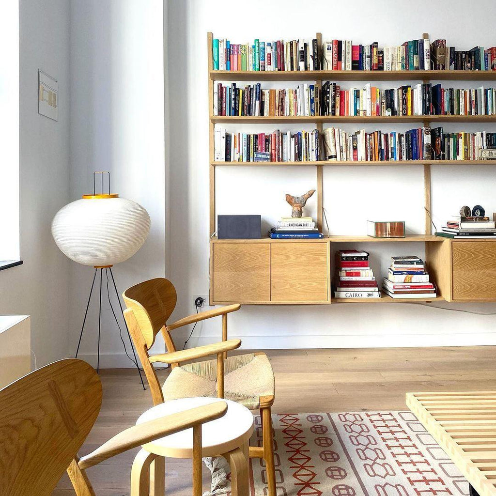 Lampa podłogowa papier ryżowy E27 stojąca metalowa do salonu i sypialni
