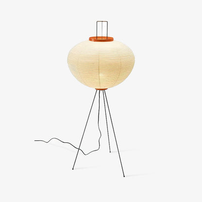 Lampa podłogowa papier ryżowy E27 stojąca metalowa do salonu i sypialni