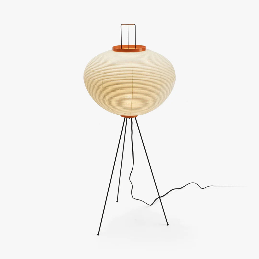Lampa podłogowa papier ryżowy E27 stojąca metalowa do salonu i sypialni