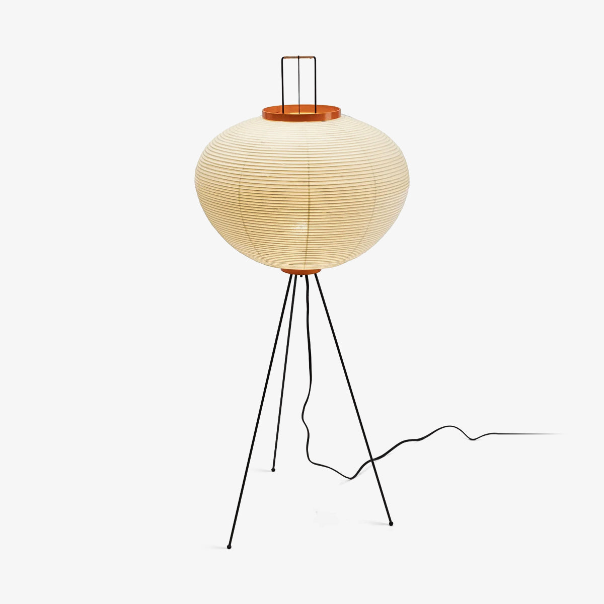 Lampa podłogowa papier ryżowy E27 stojąca metalowa do salonu i sypialni