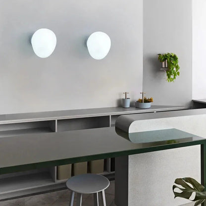 Egg-shaped wall lamp