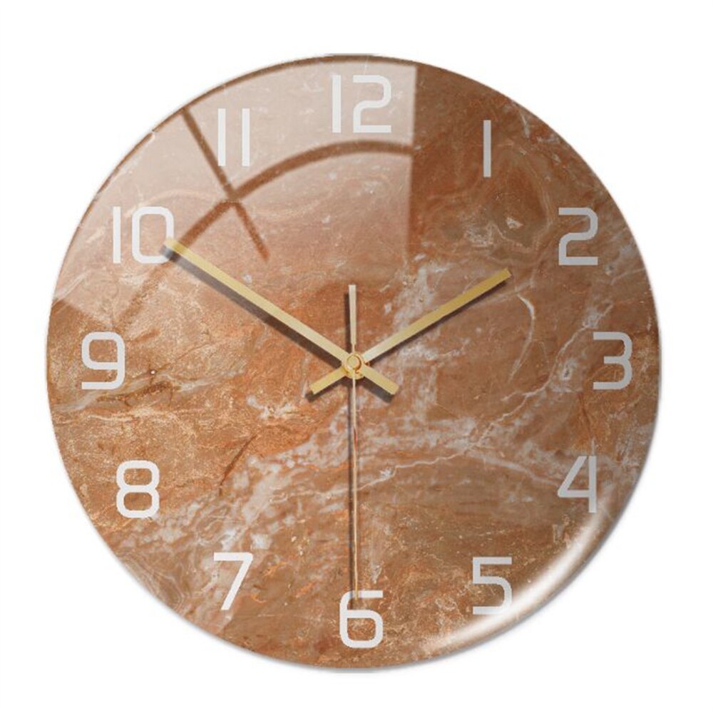 Marble-patterned wall clock