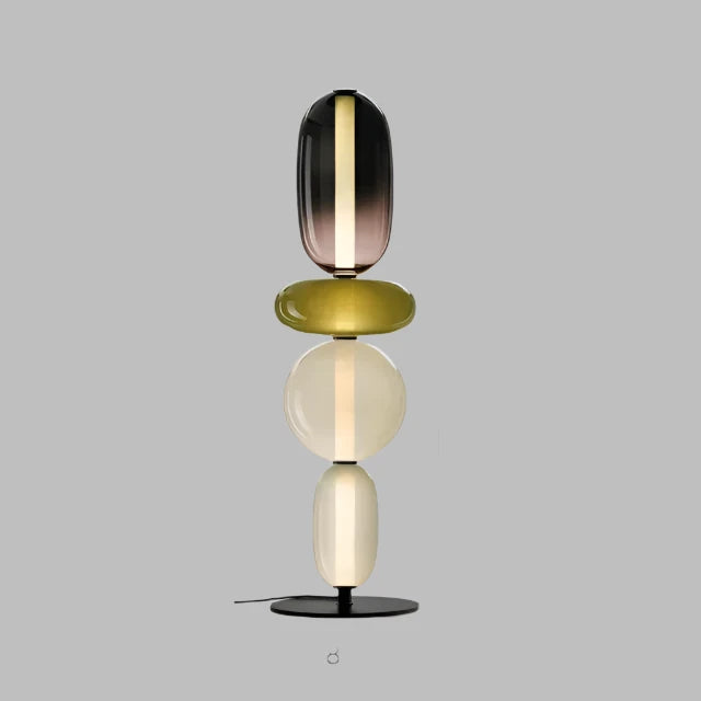 Lampa podłogowa kolorowe szklane elementy
