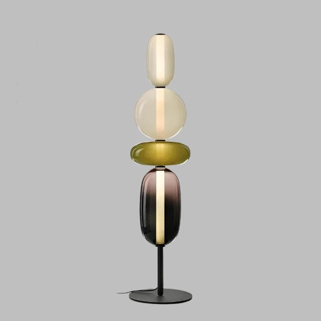 Lampa podłogowa kolorowe szklane elementy