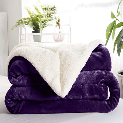 Koc dwustronny sherpa polarowy