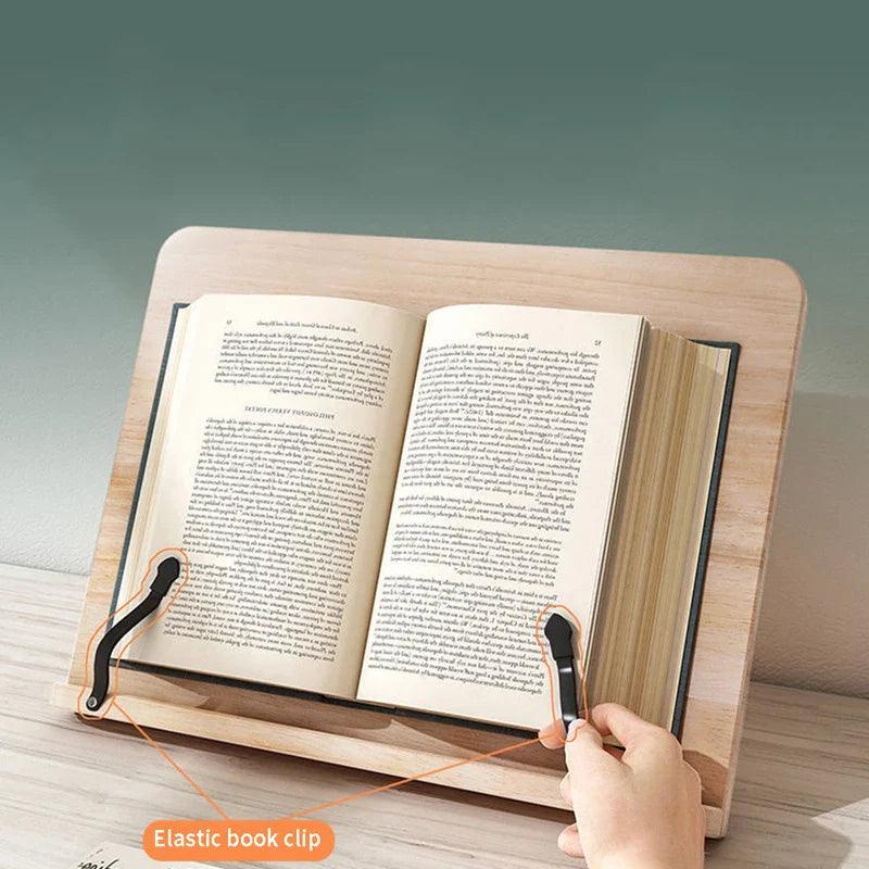 Support en bois pour livres et tablette