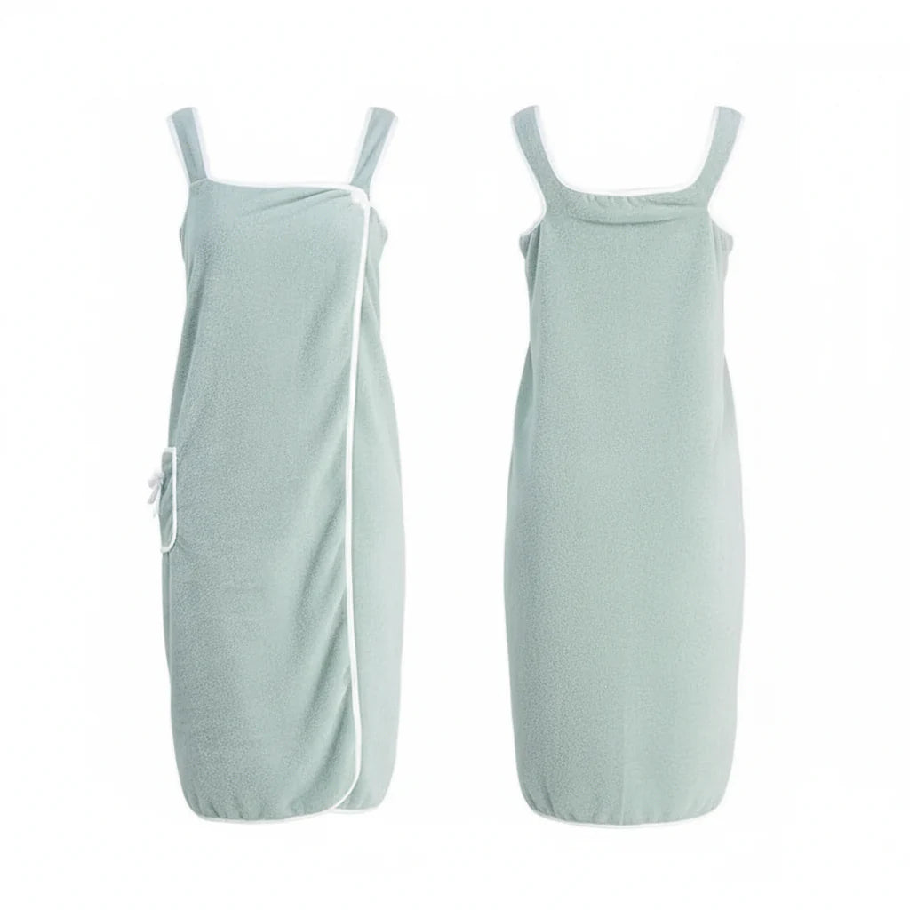 Towel dress with adjustable straps