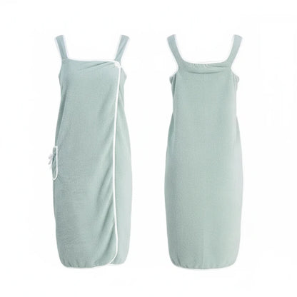 Towel dress with adjustable straps