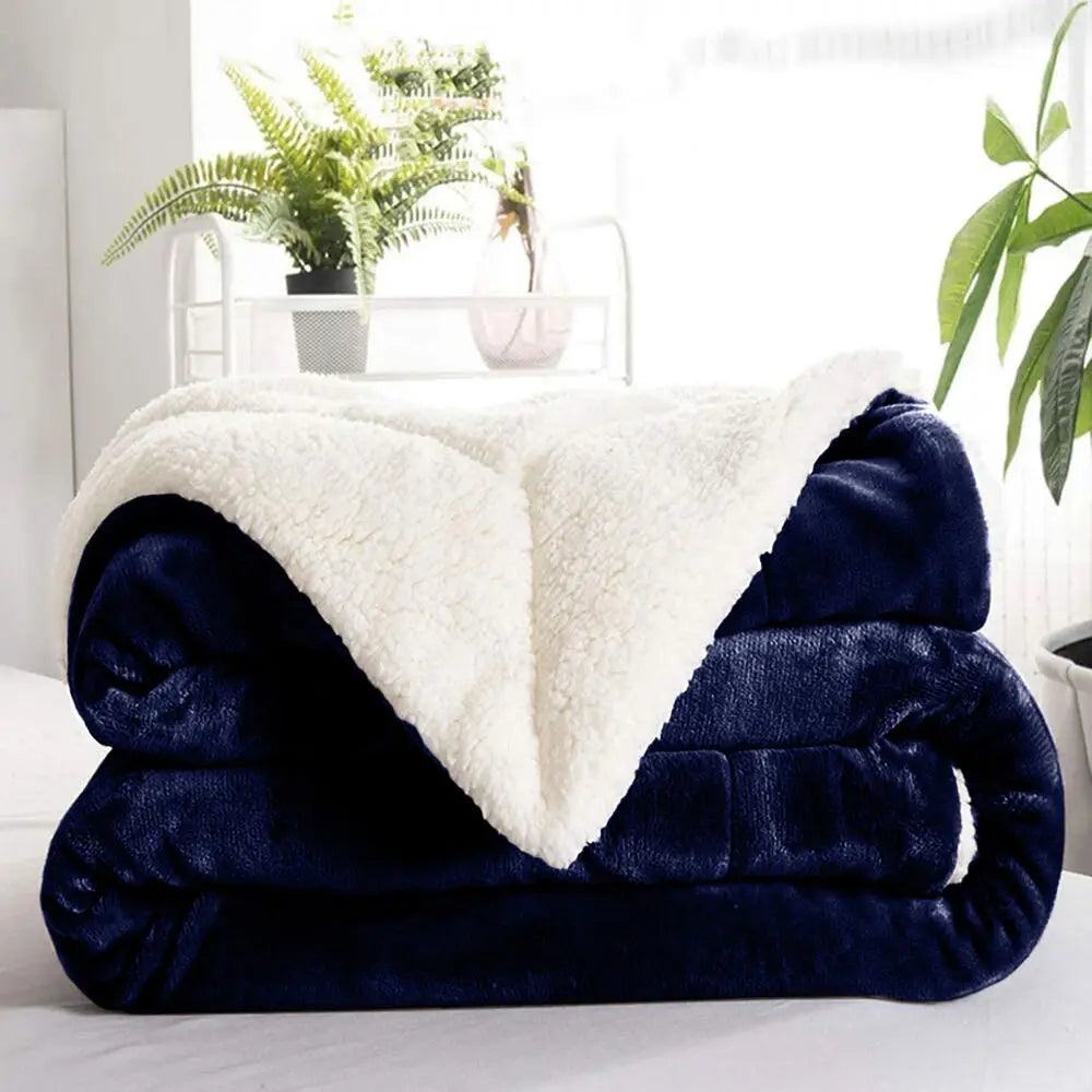 Koc dwustronny sherpa polarowy