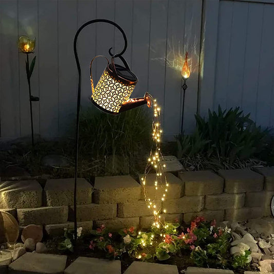 Solarna Lampa Ogrodowa LED w Formie Gwiazd z Efektem Deszczu Światła 80 cm