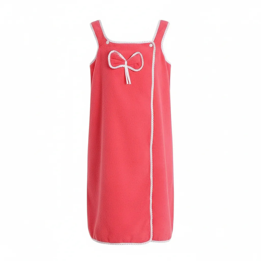 Towel dress with adjustable straps