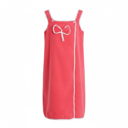 Towel dress with adjustable straps