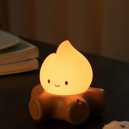 Lampa Stołowa LED z Efektem Ogniska i Funkcją Białego Szumu