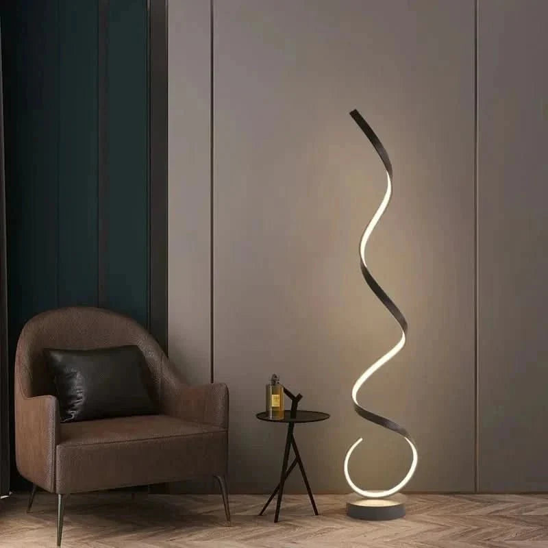 Lampa podłogowa spiralna z ściemniaczem