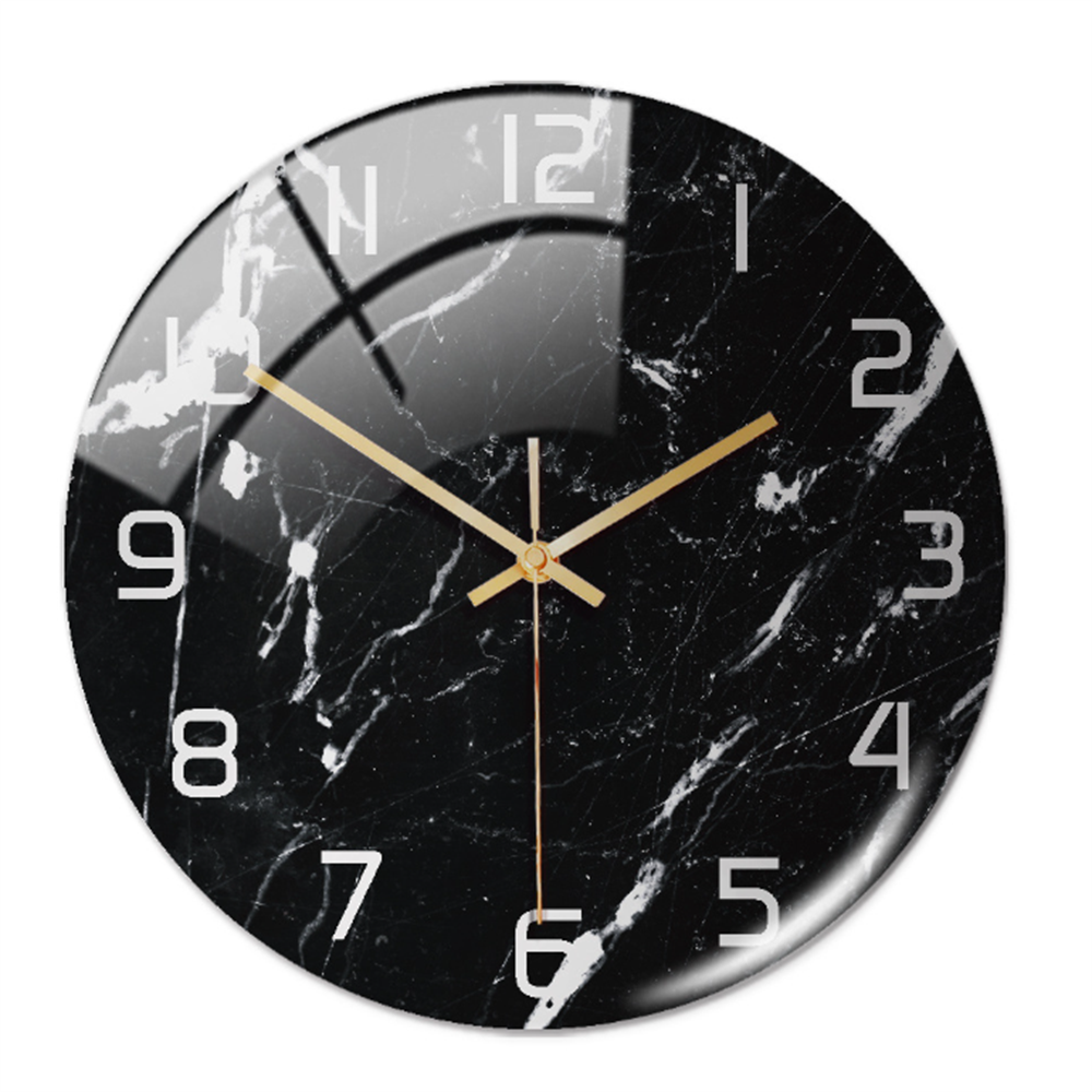 Marble-patterned wall clock