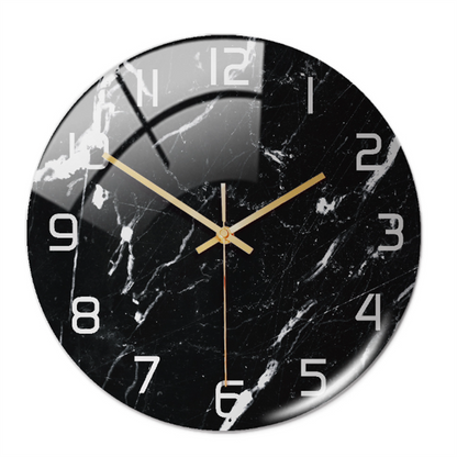 Marble-patterned wall clock