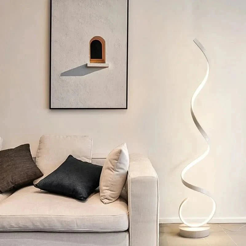 Lampa podłogowa spiralna z ściemniaczem