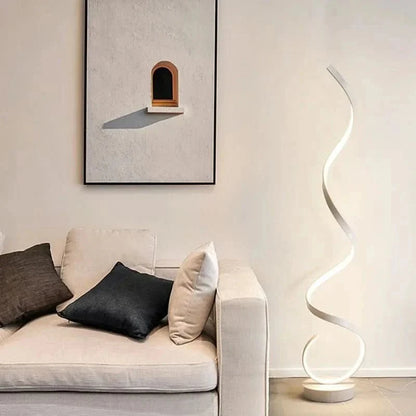 Lampa podłogowa spiralna z ściemniaczem
