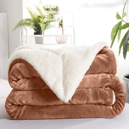 Koc dwustronny sherpa polarowy
