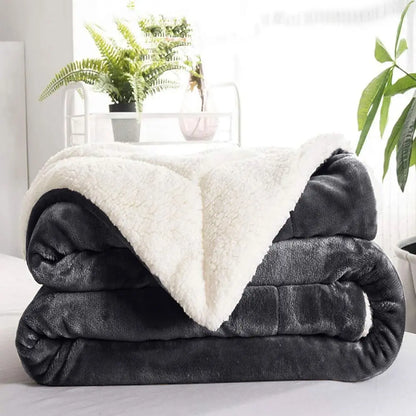 Koc dwustronny sherpa polarowy