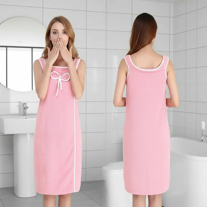 Towel dress with adjustable straps