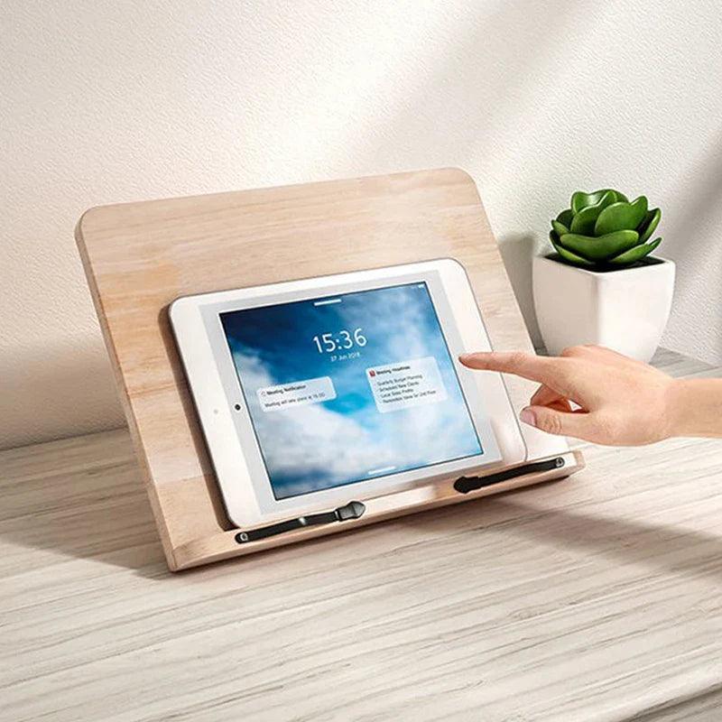 Support en bois pour livres et tablette