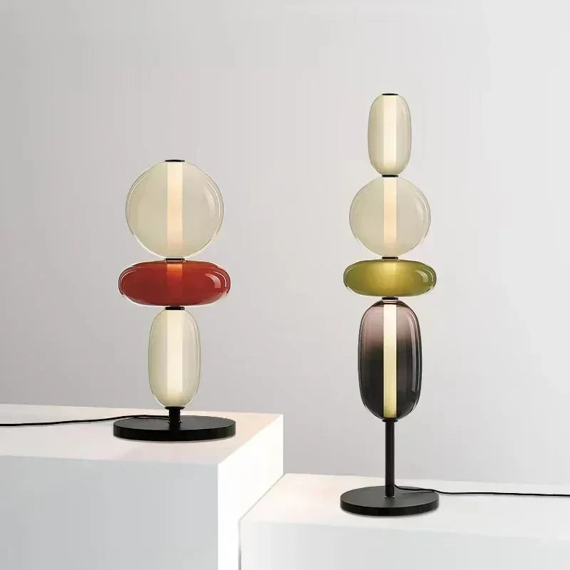 Lampa podłogowa kolorowe szklane elementy