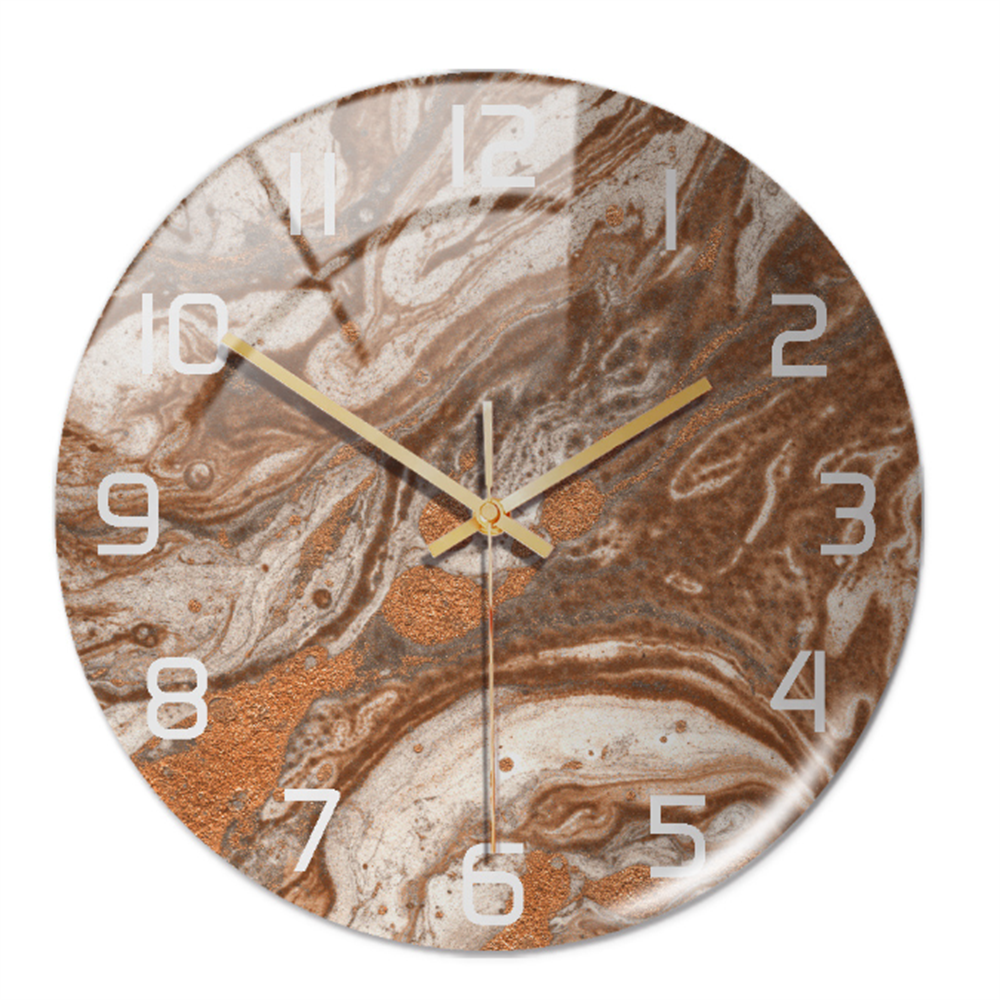 Marble-patterned wall clock