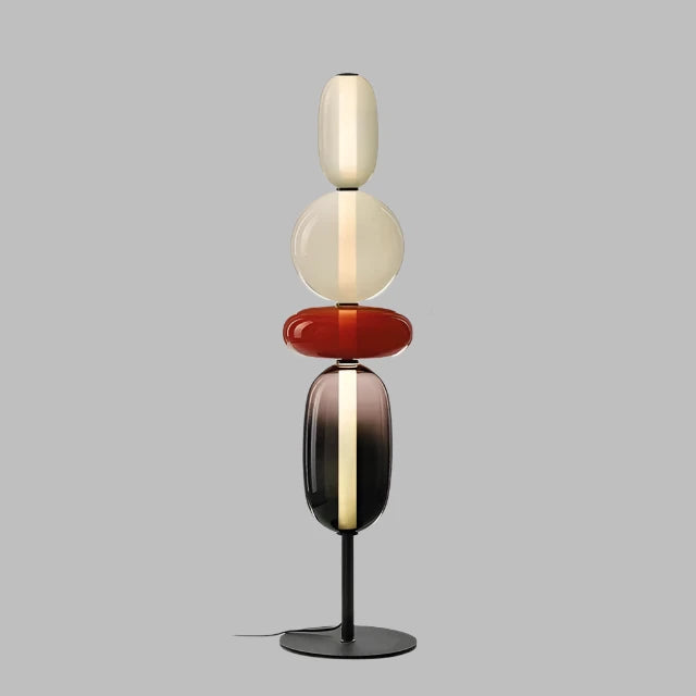 Lampa podłogowa kolorowe szklane elementy