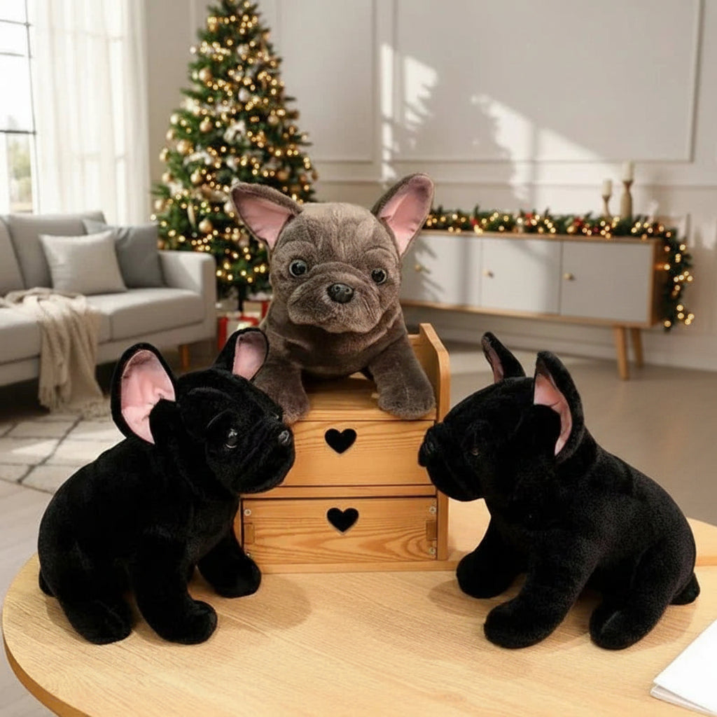 Pluszowy Bulldog 28 cm z Miękkim Wypełnieniem do Zabawy i Dekoracji