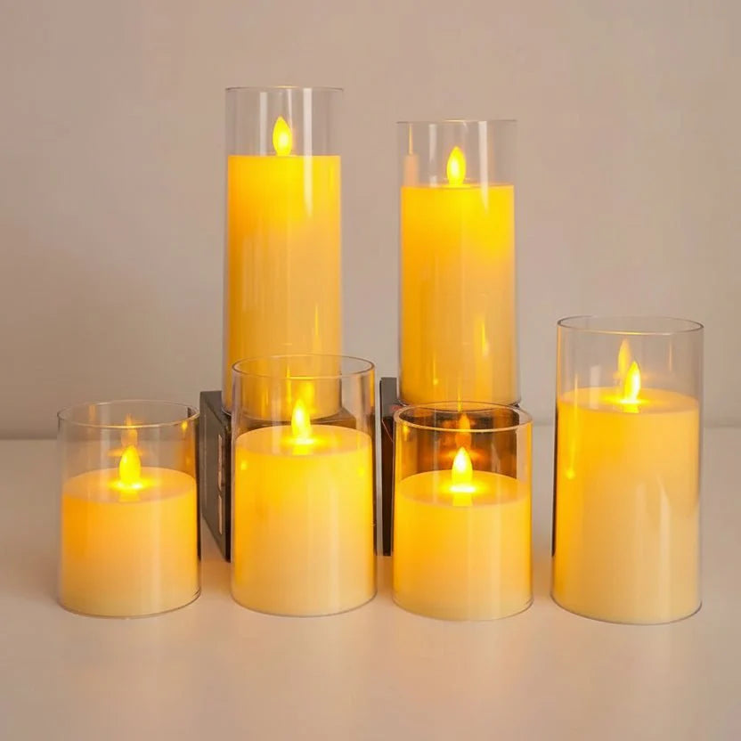 LED candle with flickering light