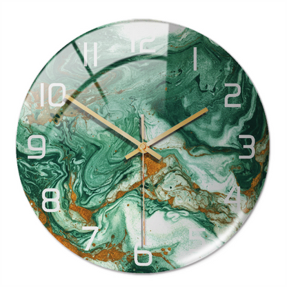 Marble-patterned wall clock