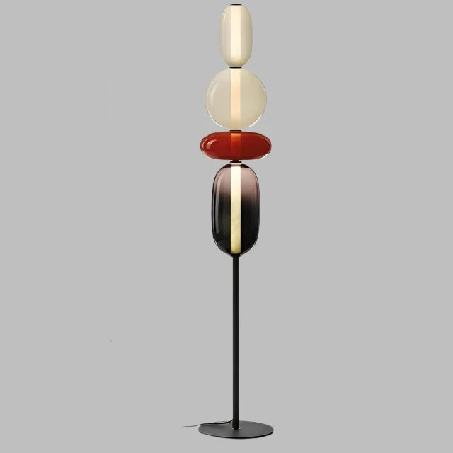 Lampa podłogowa kolorowe szklane elementy