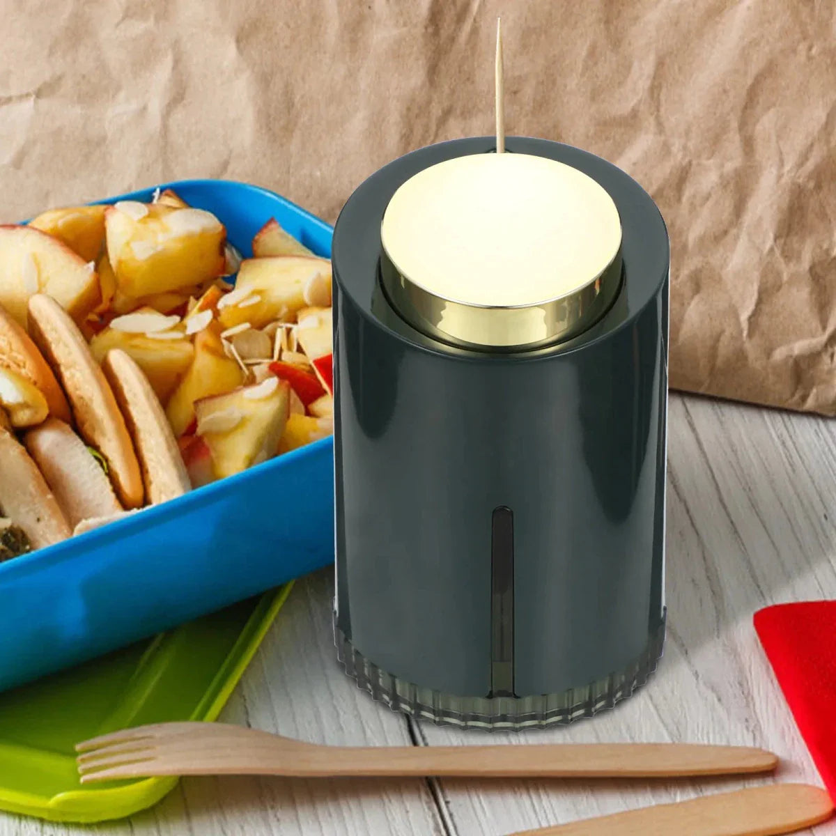 Compact toothpick holder
