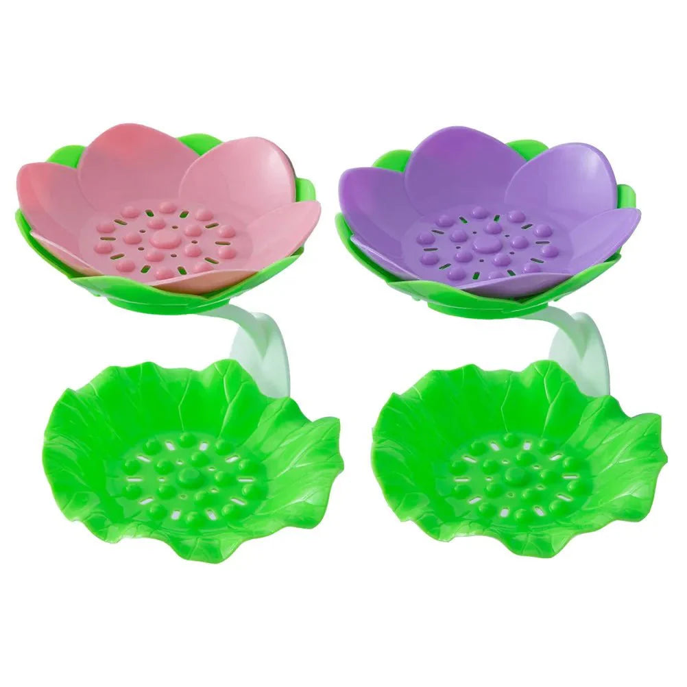 Lotus soap dish with drain hole