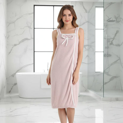 Towel dress with adjustable straps