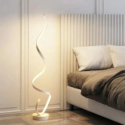 Lampa podłogowa spiralna z ściemniaczem