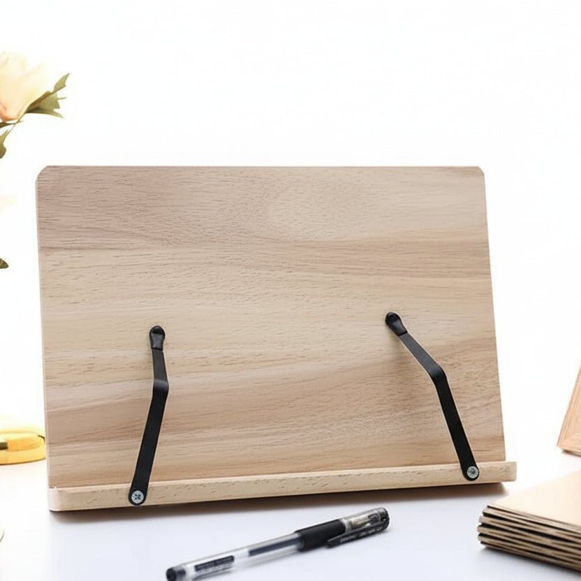 Support en bois pour livres et tablette