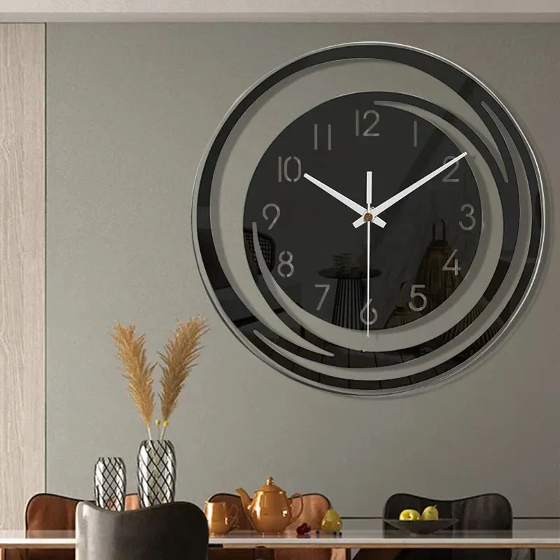 Zegar ścienny minimalistyczny z akrylu z cichym mechanizmem do salonu i biura