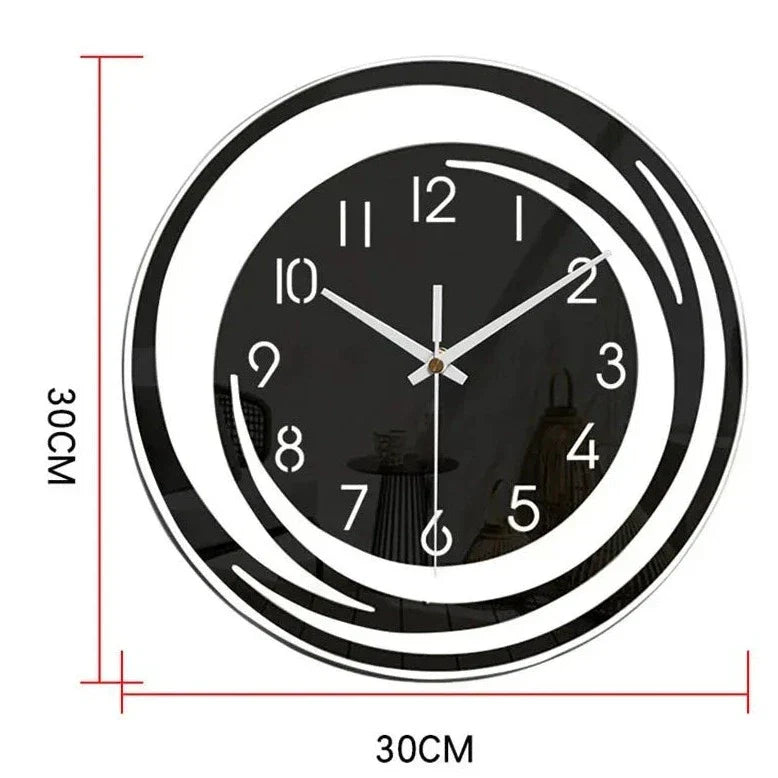 Zegar ścienny minimalistyczny z akrylu z cichym mechanizmem do salonu i biura