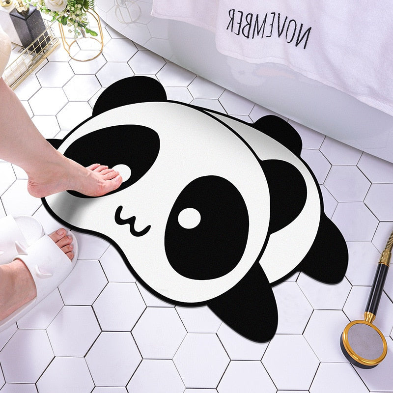 Bathroom mat with an animal pattern
